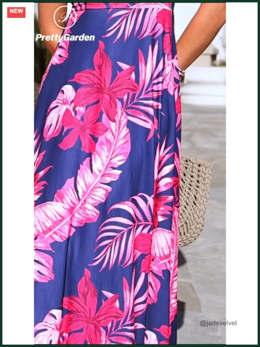 Sleeveless Floral Maxi Dress Tube Top Flow - Picture 4 of 6